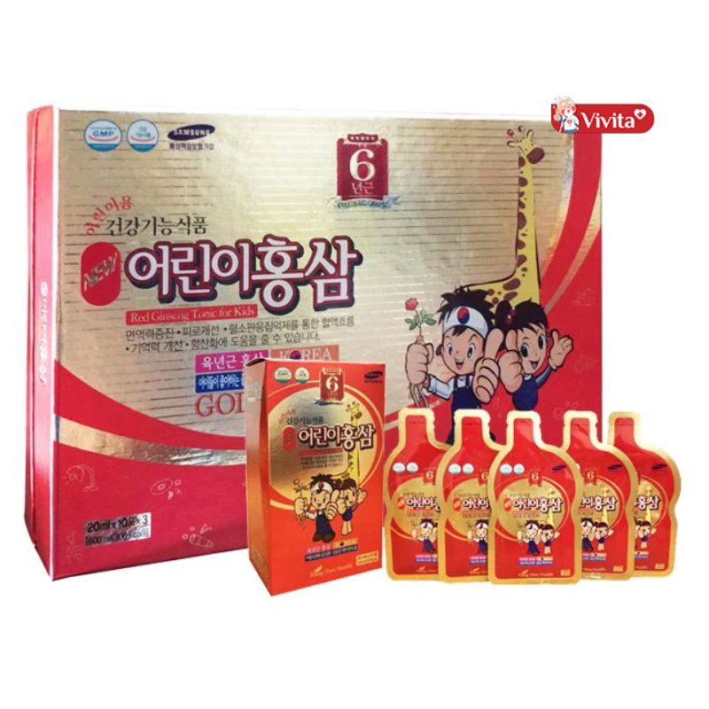 Nước hồng sâm cho bé Hươu Cao Cổ Gold Kids Kanghwa