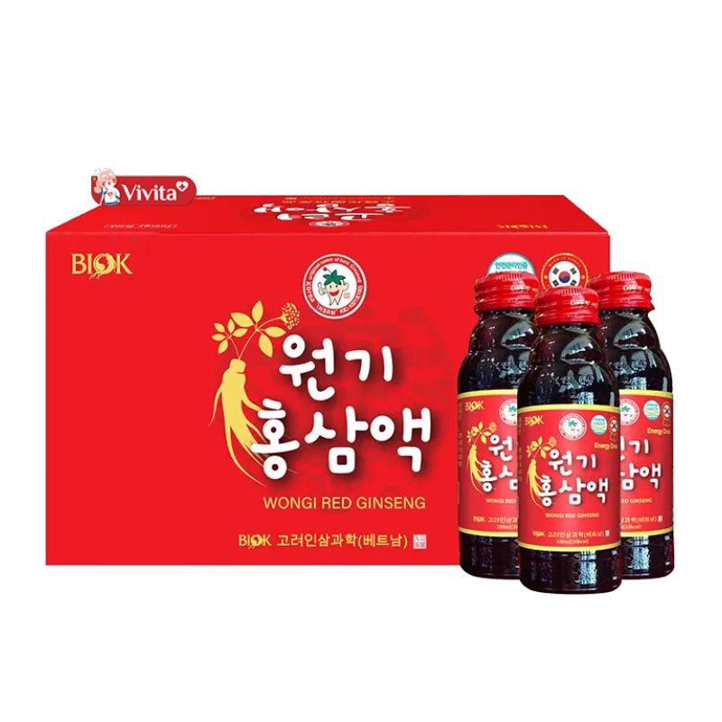 Nước hồng sâm Biok Wongi Red Ginseng hộp 10 Chai