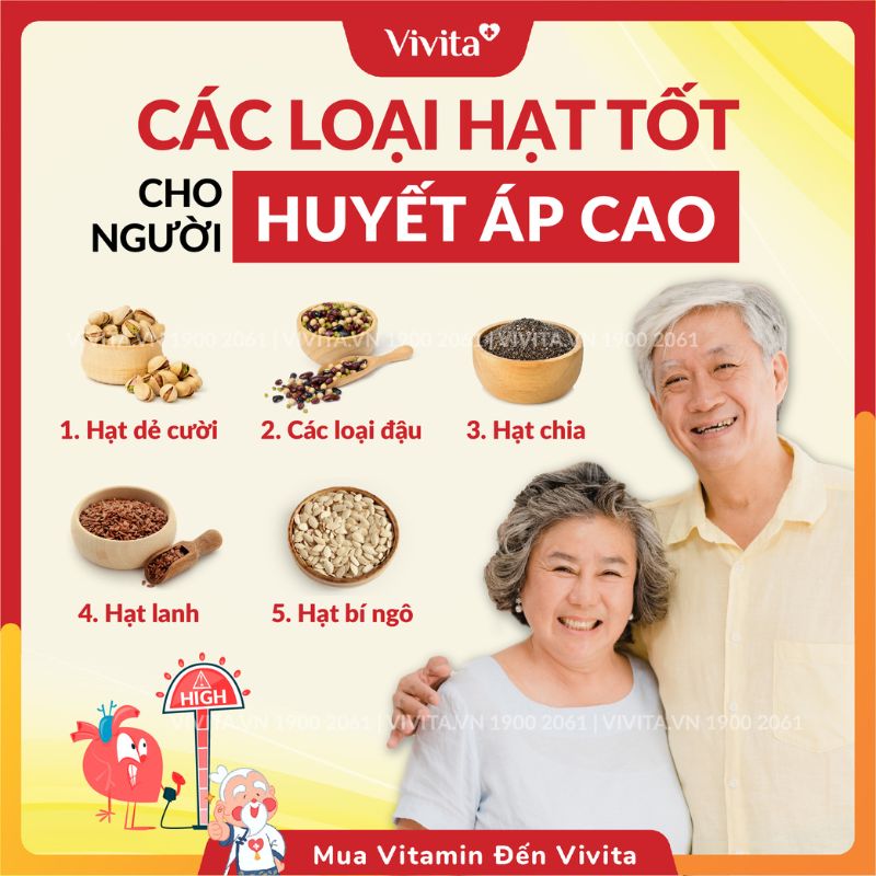 Các loại hạt tốt cho người cao huyết áp