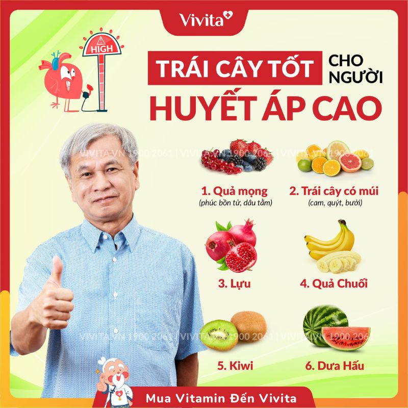 Các loại trái cây tốt cho người cao huyết áp