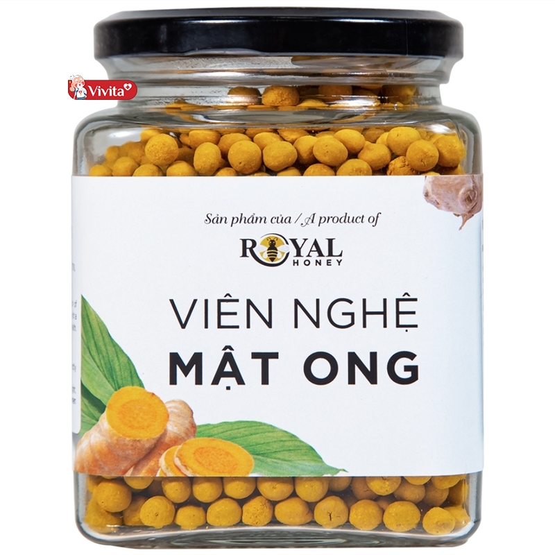 Viên uống Royal Honey với thành phần từ mật ong, nghệ và sữa ong chúa tạo nên mùi vị thơm nhẹ. 