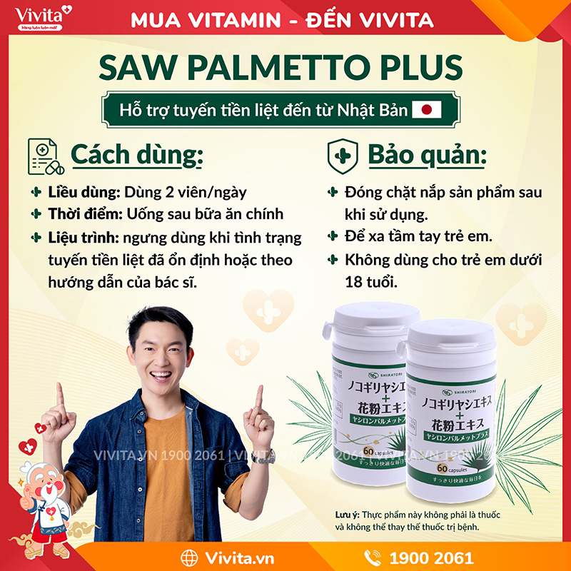 cách dùng Saw Palmetto Plus