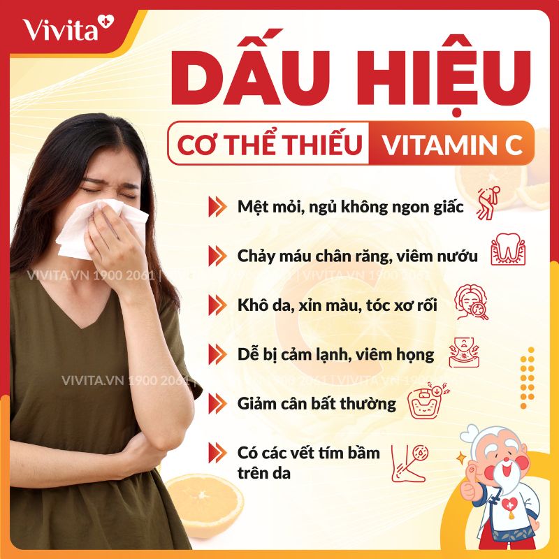 dau hieu co the thieu vitamin c vivita