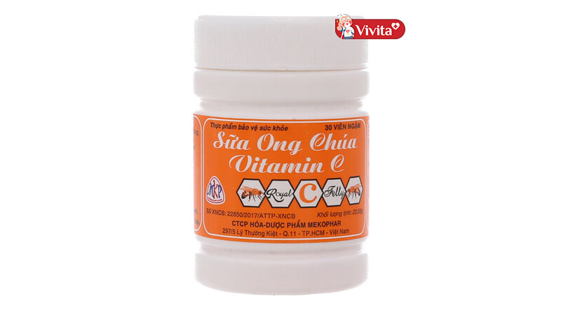 Kẹo sữa ong chúa Vitamin C Mekophar hỗ trợ tăng cường sức đề kháng cho được điều chế bởi Công ty Cổ phần Hóa - Dược Phẩm Mekophar