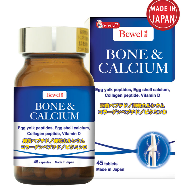 Viên uống hỗ trợ xương và tăng chiều cao Waki Bewel Bone & Calcium 45 viên