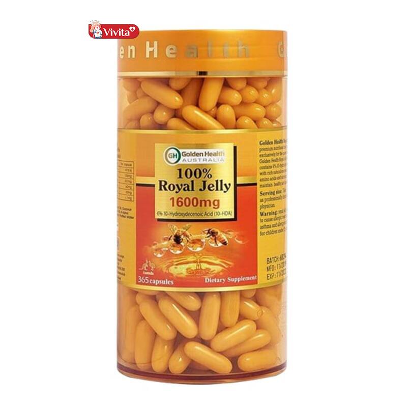 Thông tin Sữa Ong Chúa Golden Health Royal Jelly 1600mg