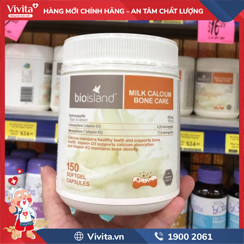 bio island milk calcium bone care chính hãng