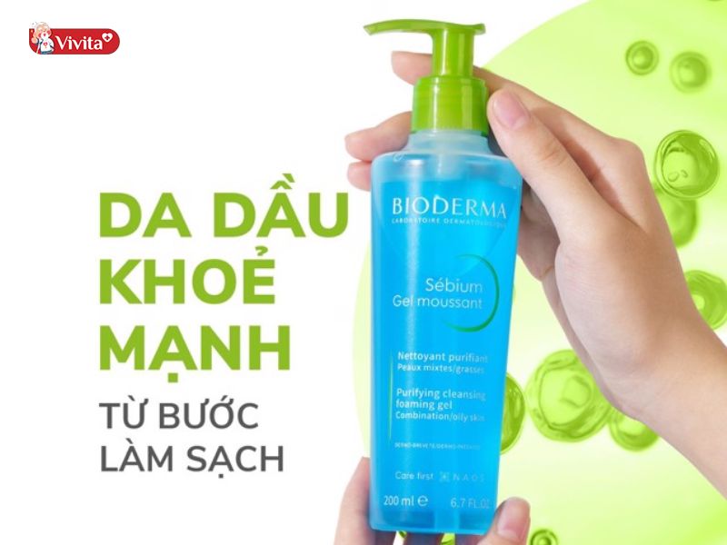 Sản phẩm Gel Rửa Mặt Bioderma Sebium Gel Moussant Pháp