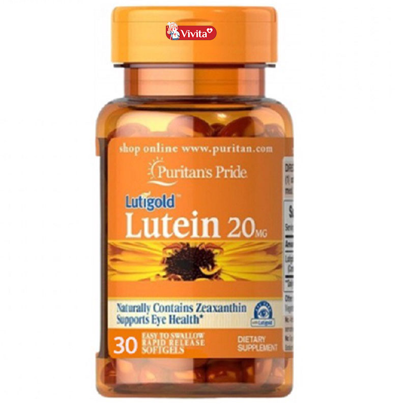 *Lưu ý: Đây là thực phẩm chức năng bảo vệ sức khỏe không phải thuốc.Lutigold Lutein 20MG Puritan's Pride