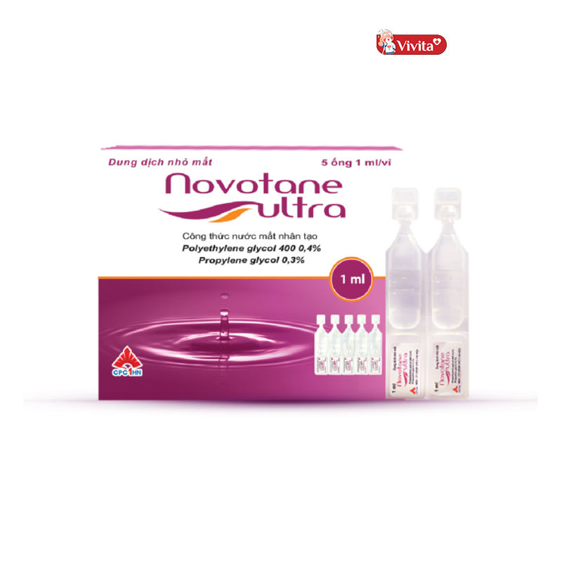 review Nước mắt nhân tạo dạng tép Novotane Ultra