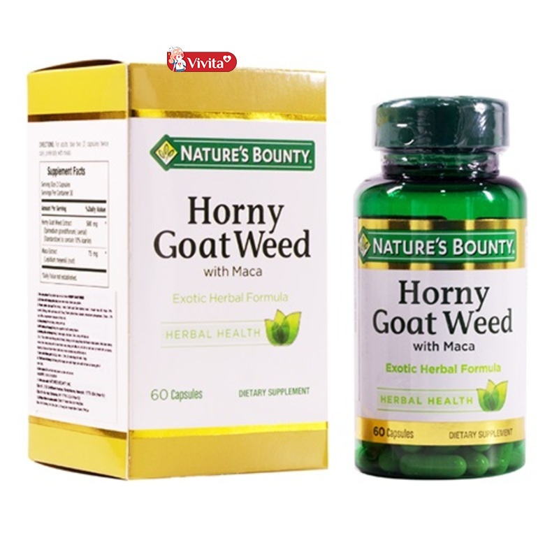 thuốc bổ thận của Mỹ tốt nhất Nature’s Bounty Horny Goat Weed