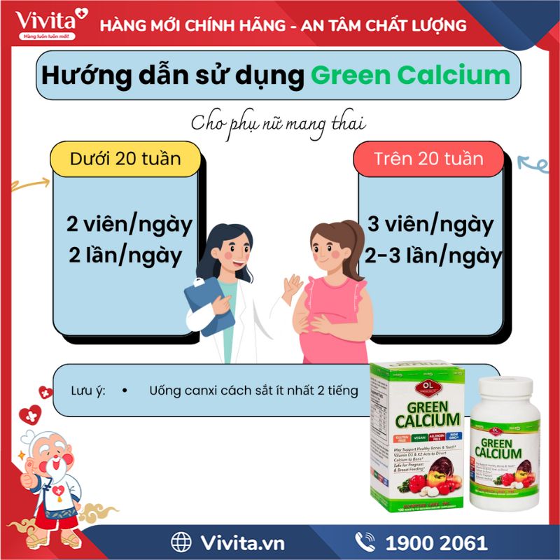 Cách sử dụng Green Calcium