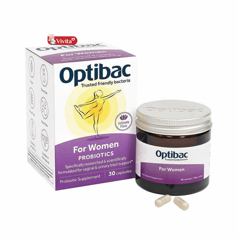 Men vi sinh phụ khoa Optibac tím nổi tiếng về chất lượng