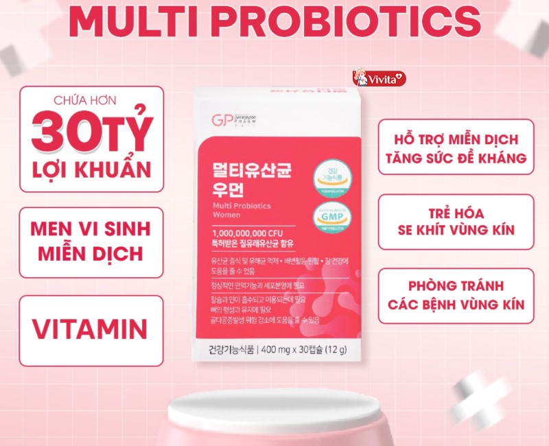 Multi Probiotics Women giúp cân bằng hệ vi sinh vùng kín