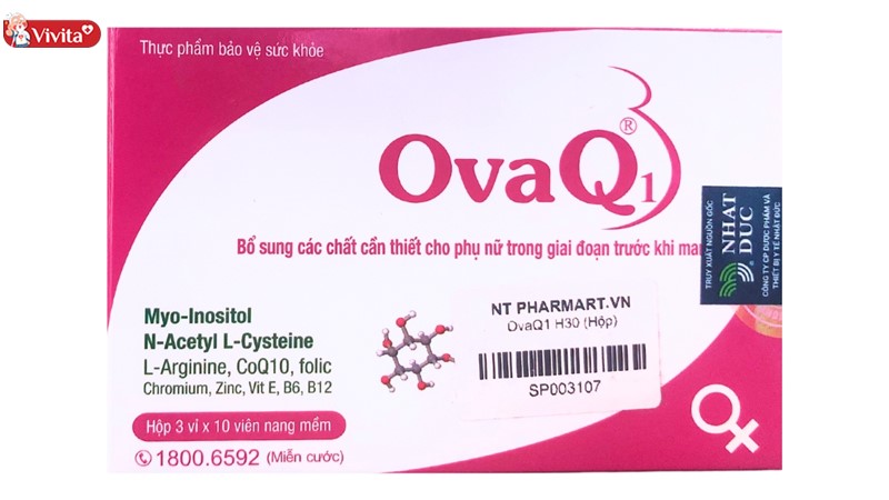 OvaQ1 Kích thích rụng trứng, kinh nguyệt ổn định