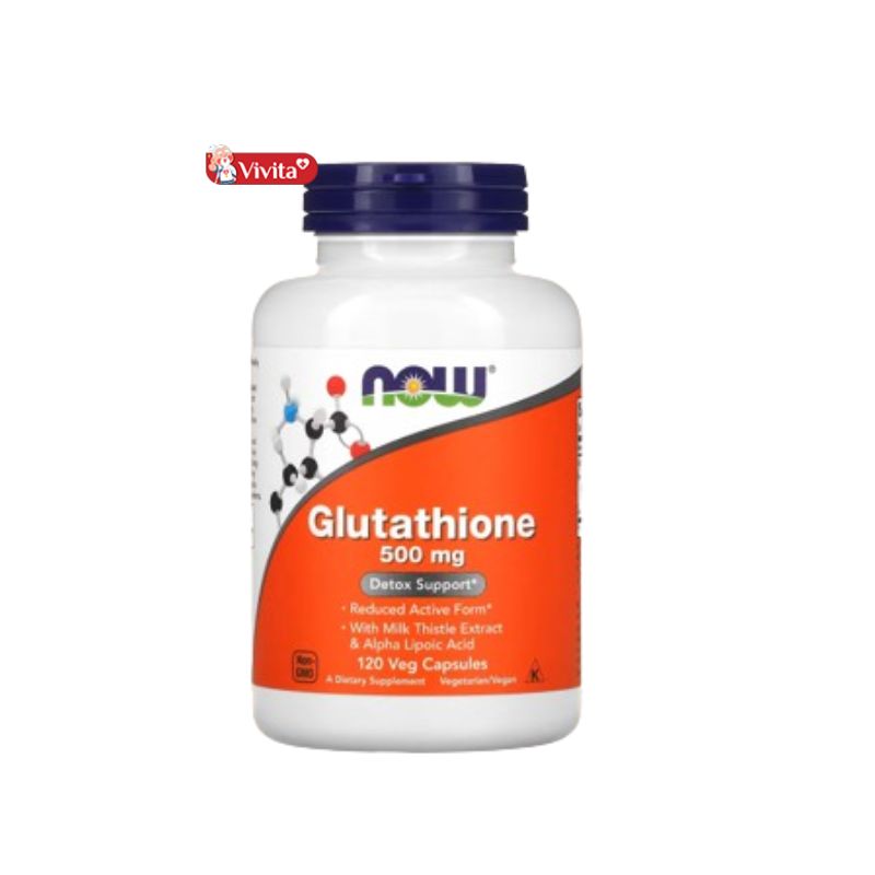 Viên uống trắng da Now Glutathione 500mg