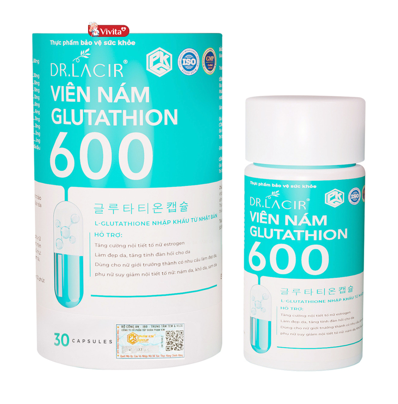 Tác dụng của viên uống trắng da Glutathione 600 Dr.Lacir