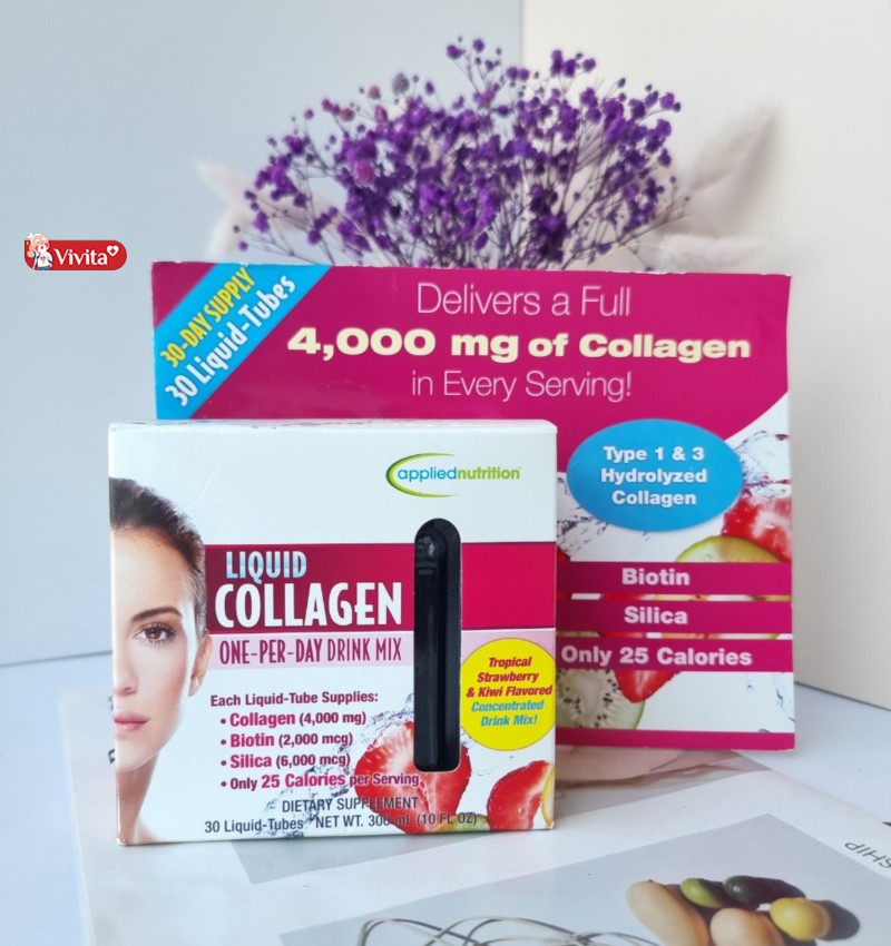 Nước uống đẹp da Liquid Collagen Applied Nutrition là collagen trị nám của Mỹ