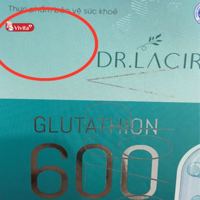 Phần vân trên Glutathione 600 Dr.Lacir 