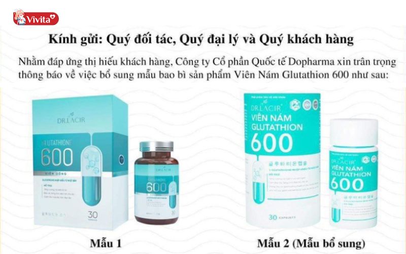 Thông tin tổng quan về Glutathione 600 Dr.Lacir