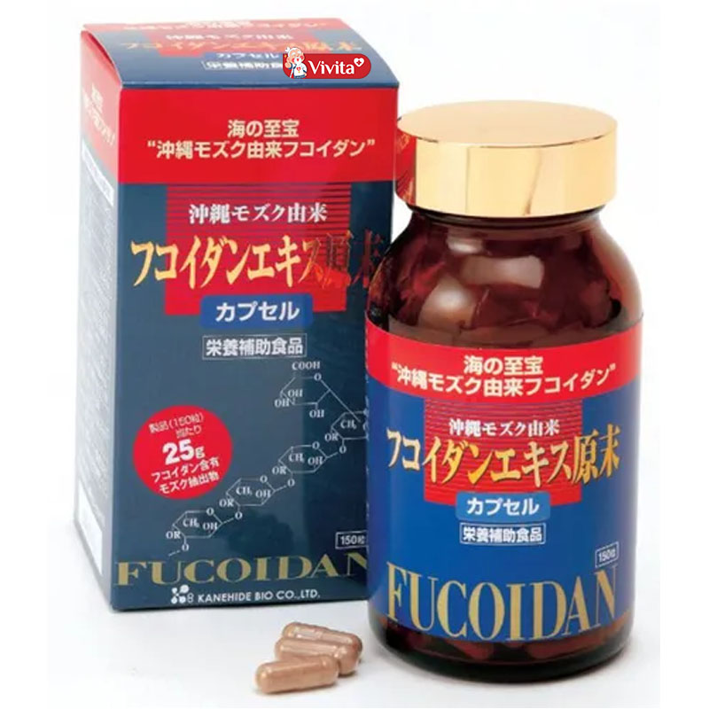 Viên uống Fucoidan Kanehide Bio Đỏ Nhật Bản