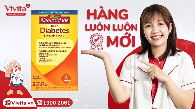 Mua viên uống tiểu đường của Mỹ Nature Made Diabetes Health Pack tại Vivita