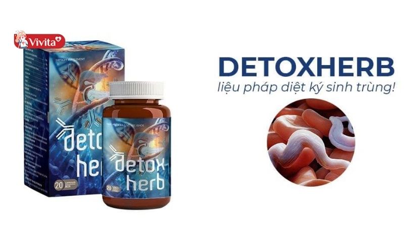 Viên uống hỗ trợ trị ký sinh trùng trên da Detox Herb