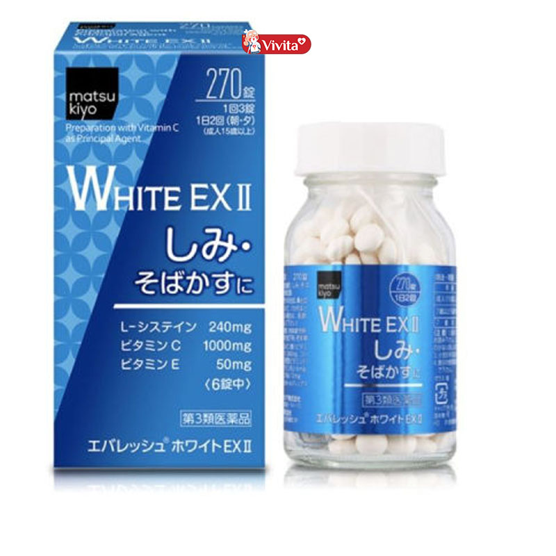 Viên uống trắng da trị nám White EX II