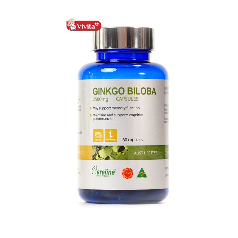 Viên uống bổ não Careline Ginkgo Biloba 2500mg Úc