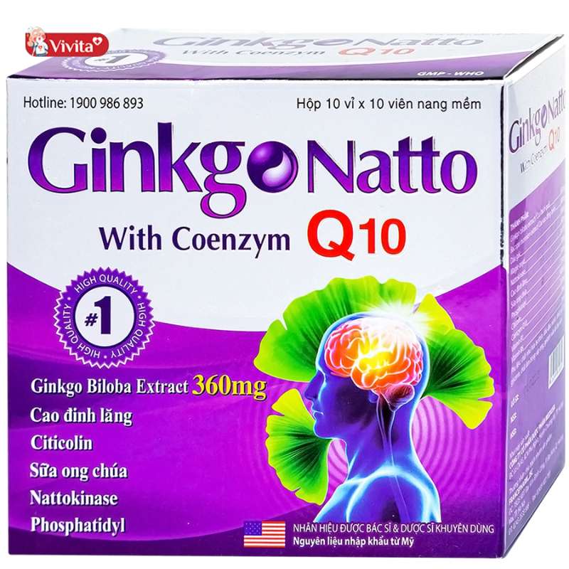 Viên uống bổ não Ginkgo Natto Coenzym Q10