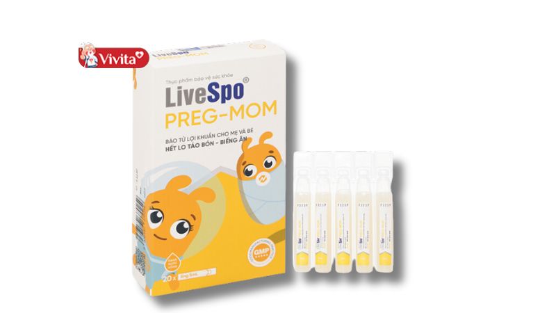 Bào tử lợi khuẩn LiveSpo PREG-MOM dạng ống dung dịch