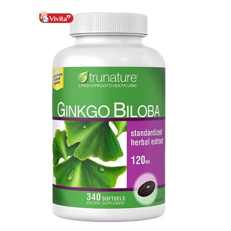 Viên uống bổ não Trunature Ginkgo Biloba 120mg Mỹ