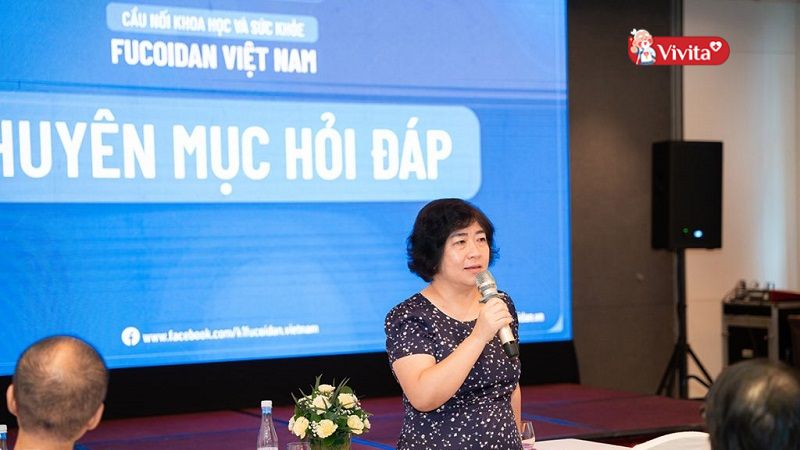 PGS.TS Trần Thị Thanh Hương tại Hội thảo trình bày về nghiên cứu Fucoidan