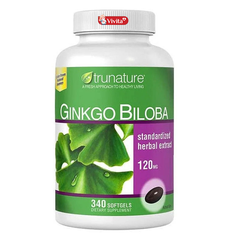 Viên uống bổ não Trunature Ginkgo Biloba 120mg Mỹ