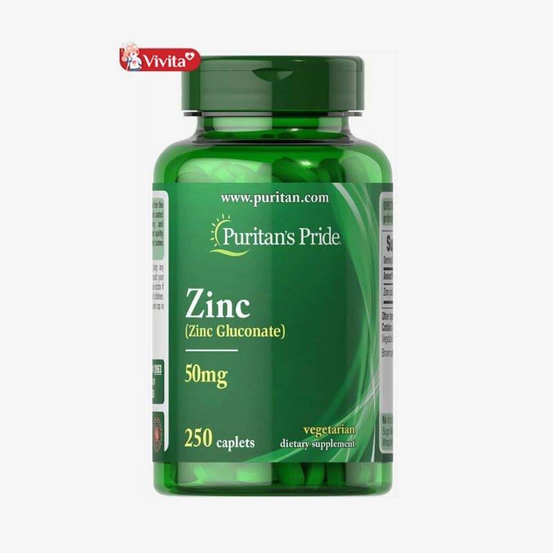 Viên bổ sung kẽm Puritan's Pride Zinc 50mg của Mỹ