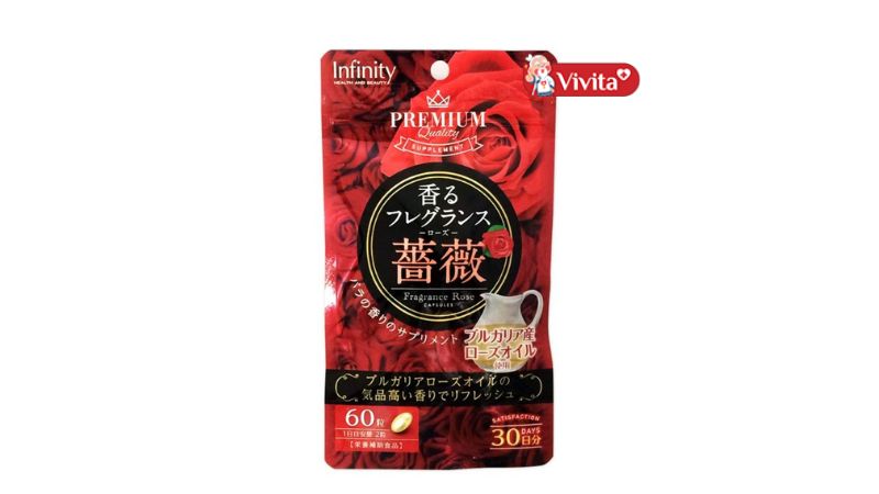 Viên uống thơm cơ thể Premium Infinity Fragrance Rose