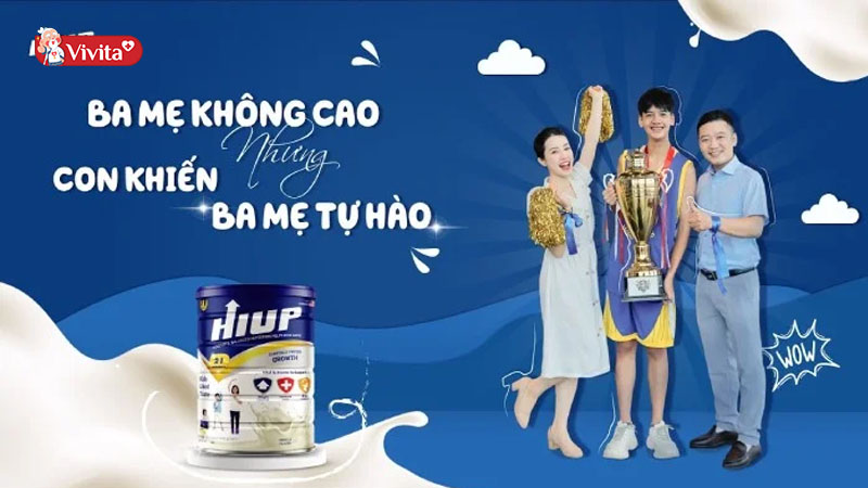 Hỗ trợ tăng chiều cao, cân nặng cho trẻ cùng sữa HIUP