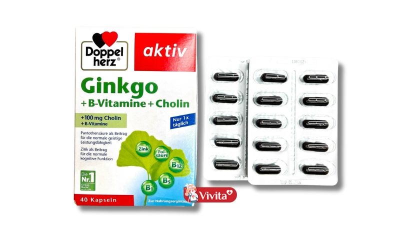 Viên uống bổ não Doppelherz Aktiv Vitamin E 600N Của Đức (Hộp 40 Viên)