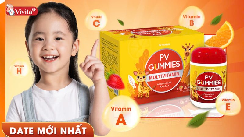 Review kẹo dẻo vitamin cho bé Pv Gummies Multivitamin có tốt không?