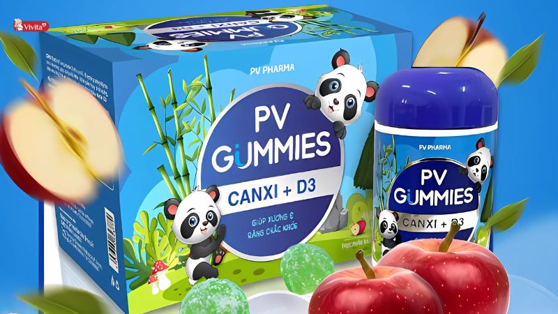 Kẹo dẻo PV Gummies Canxi D3 có tốt cho bé không 