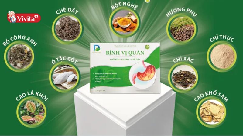 Trong Bình Vị Quản có chứa thành phần lá Khổ Sâm hỗ trợ điều trị bệnh dạ dày 