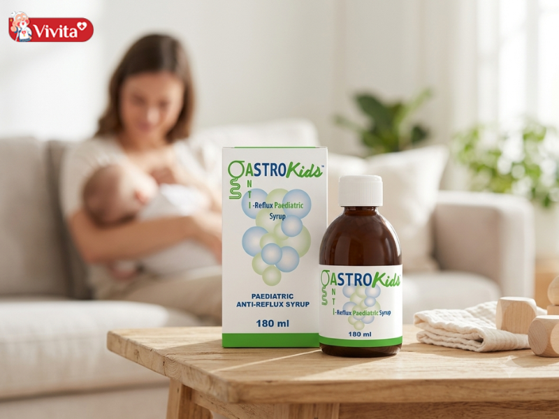 Gastrokids là siro uống hỗ trợ kiểm soát trào ngược, giảm nôn trớ và bảo vệ niêm mạc dạ dày – thực quản – thanh quản dành cho trẻ sơ sinh và trẻ nhỏ